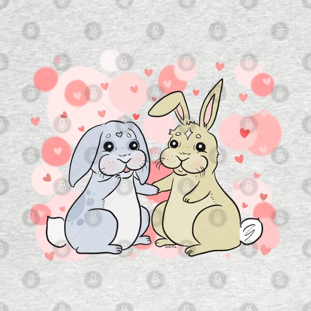 Bunny couple in love by doodletokki